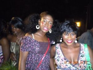 Susan Peters and Uche Jombo in character