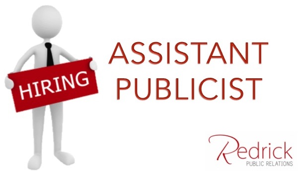 THE POSITION OF AN ASSISTANT PUBLICIST IS NEEDED AT REDRICK PUBLIC RELATIONS