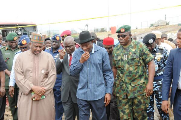 Jonathan Visits Nyanya Bombing Scene & Victims at Hospital - April - BellaNaija.com 01