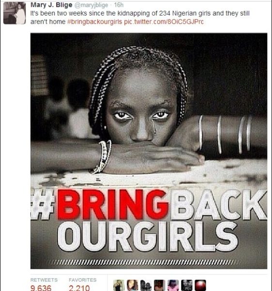 Mary J Blige Bring Back Our Girls Bella Naija