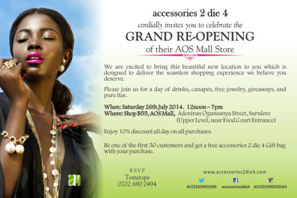 Accessories to Die For - Events This Weekend - July 2014 - BN Events  BellaNaija.com 01