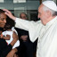 Pope Francis meets Meriam Ibrahim at the Vatican