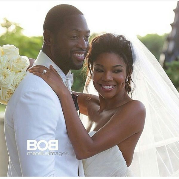 Gabrielle Union Dwayne Wade Wedding Pic BellaNaija