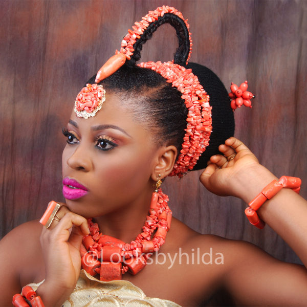 Looks by Hilda | Benin Edo Bridal Makeup | BellaNaija 001