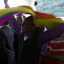 Members of Uganda's gay community reacts as the anti-gay law is declared null and void