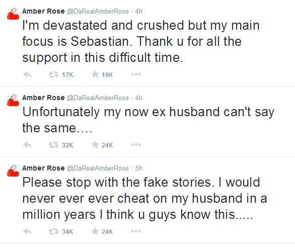Amber Rose divorce from Wiz Kalifah - bellanaija - September 2014
