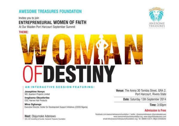 Awesome Treasures Foundation Woman of Destiny - Bellanaija - September 2014