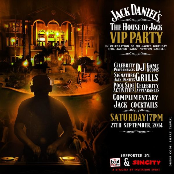 Turn up With Your Favourite Celebrities this Weekend at Jack Daniel’s #HouseOfJack Party!