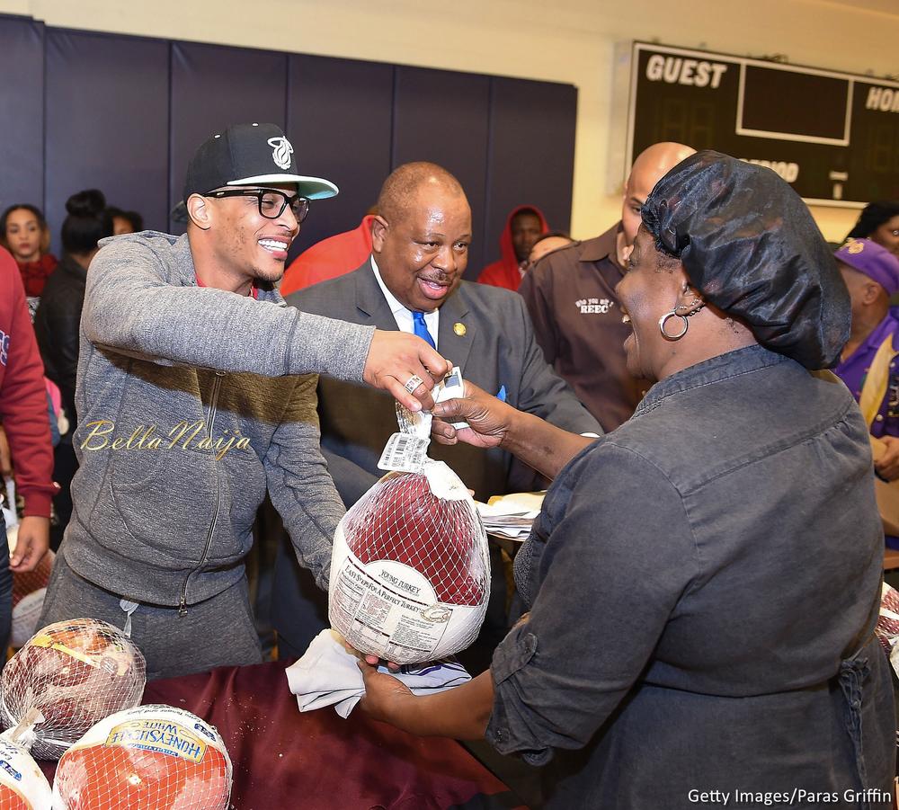 In the Spirit of Thanksgiving! T.I Gives out Turkey and
