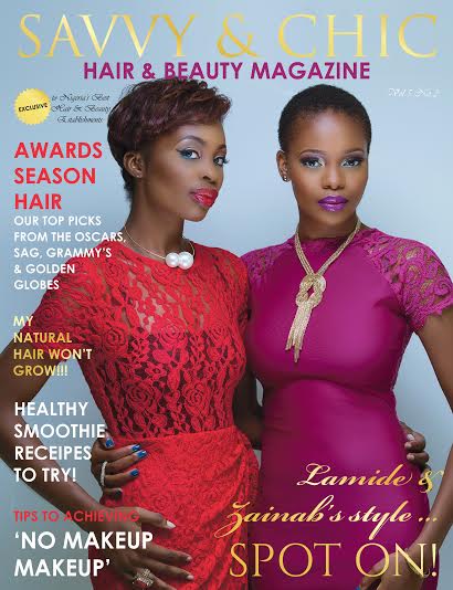 Lamide Akintobi & Zainab Balogun for Savvy & Chic Hair & Beauty Hub Magazine - BellaNaija - March 2015