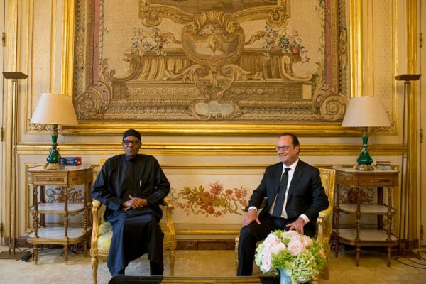 President Buhari meets President Francoise Hollande At Elysee 3