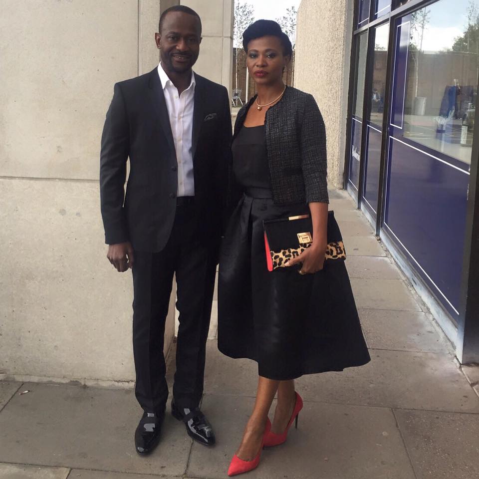 Clifford Sule and Nse Ikpe Etim on the way to the BFI premiere of FIFTY