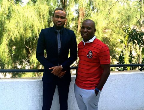 Mustapha (in red) with Ohimai
