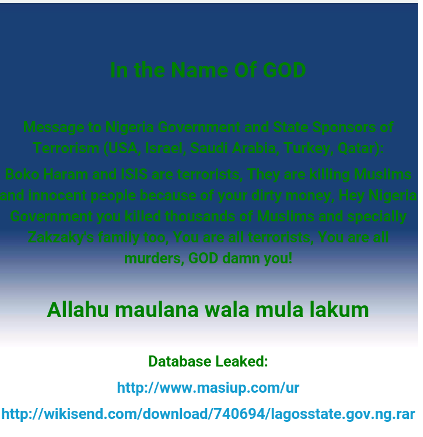 Lagos Site Hacked
