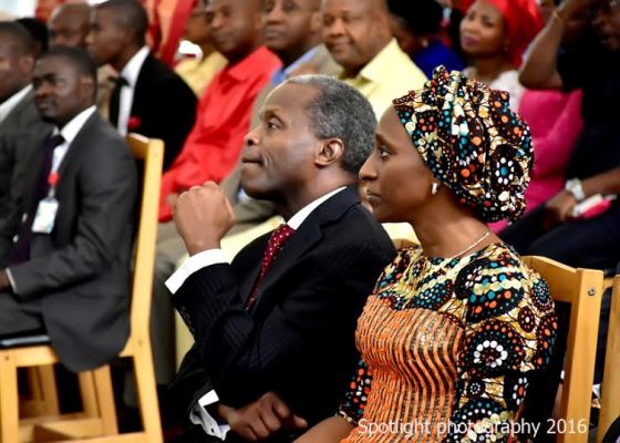 The Osinbajos on Valentine's Day at the Aso Rock Chapel