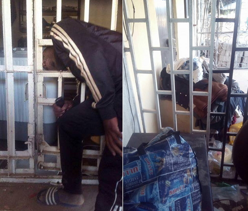 robber stuck in burglary proof gate jos plateau state 1