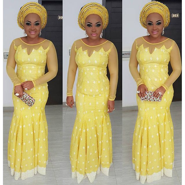 Mercy Aigbe-Gentry at Faithia Williams Balogun's Brother's Wedding in Oyo State
