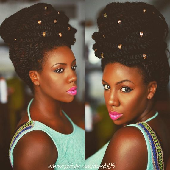 BN Beauty: Step Out Fab Today with this Funky 'Queen Nefertiti' Up-do |  Donedo | BellaNaija