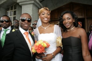 Actress, Genevieve Nnaji with the couple