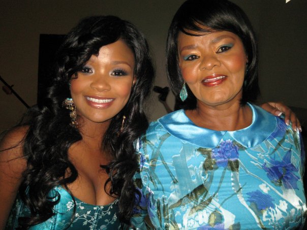 Nonhle with her mum, SA Legend Cynthia Shange