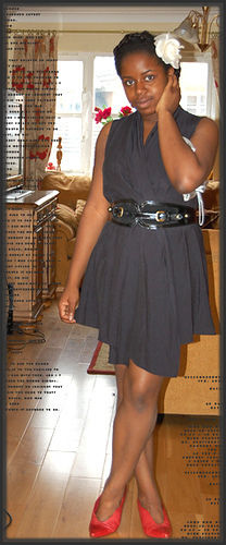 3699571401_4c5d94ee70 Dress (not actually a dress – but a top – look below): Zara, Shoes: All Saints, Belt: Primark