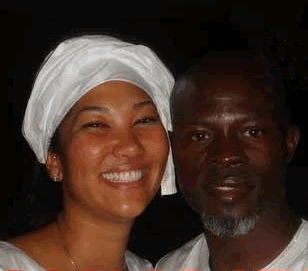 Djimon & Kimora during their alleged traditional wedding in Benin