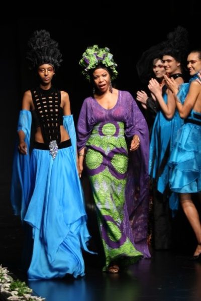 Zizi Cardow with the models for Zizi Couture