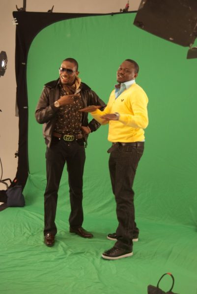 Dr. SID with D'Banj on set. Lookin' Hot. Love the styling!