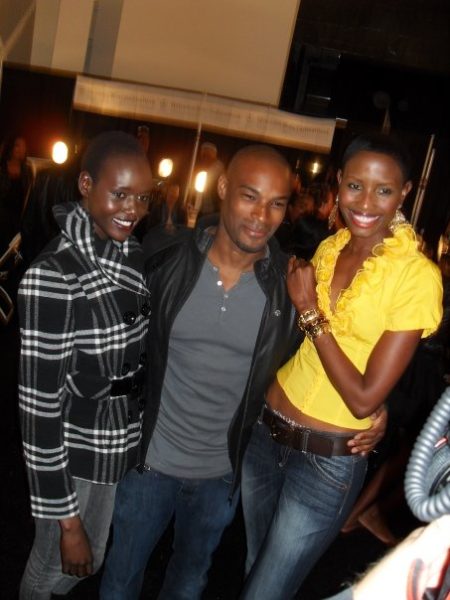 We spotted Tyson Beckford & Ladybrille's Uduak backstage