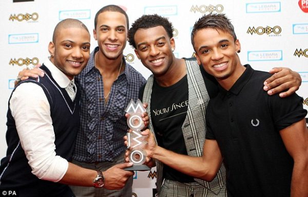 JLS (L-R: Jonathan 'JB' Gill, Marvin Humes, Oritse Williams and Aston Merrygold) took home two gongs at the Music Of Black Origin (MOBO) Awards in Glasgow last night 