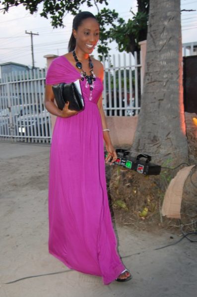 Funke Fowler Style Spotlight Bella Naija0004 in FRENZII Asymmetric Dress In FRENZII Asymmetric Dress