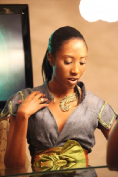 Funke Fowler Style Spotlight Bella Naija0008 in Tiffany Amber, necklace by by Kenneth Jay Lane Funke Fowler Style Spotlight Bella Naija0008 in Tiffany Amber, necklace by by Kenneth Jay Lane