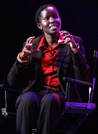 Women in the World summit Bella Naija0008 Kakenya Ntaiya, founder of The Kakenya Center for Excellence, joined other activists for a panel moderated by Katie Couric, and discussed her struggles as the first woman from her tribe to attend college. She now runs the Kakenya Center, a boarding school for girls in Kenya.