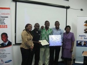Presentation of Best SRD Award to Speedmeals Mobile Kitchen