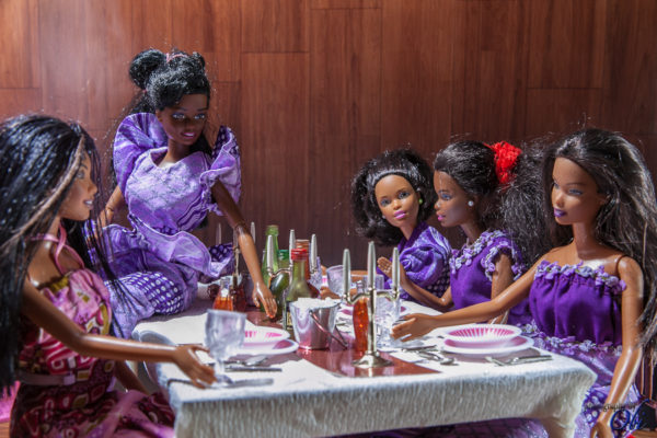 Black barbie wedding set online