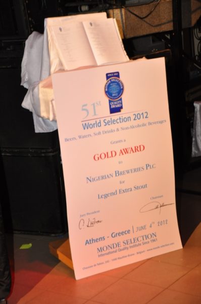 Legend Gold award