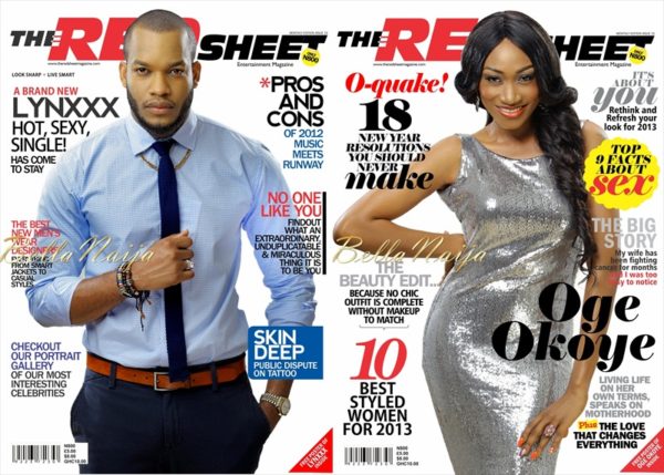 Lynxxx & Oge Okoye - The Red Sheet Magazine February Issue - January 2013 - BellaNaija