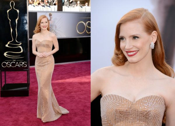 Jessica Chastain in Giorgio Armani