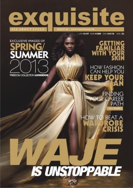 Exquisite Magazine Waje cover - Bellanaija - April2013