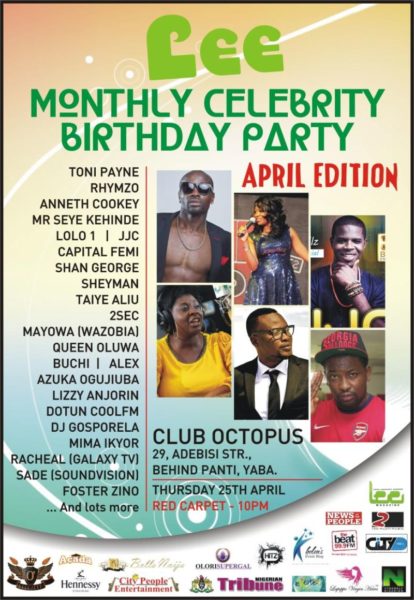 Monthly Celebrity Birthday party - BellaNaija - April2013