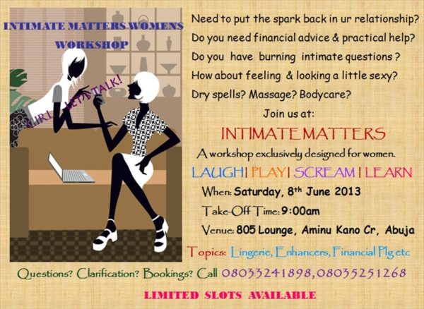 Intimate Matters Womens Workshop - June 2013  - BellaNaija