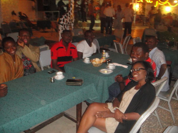 Drinks with friends at Senegambia