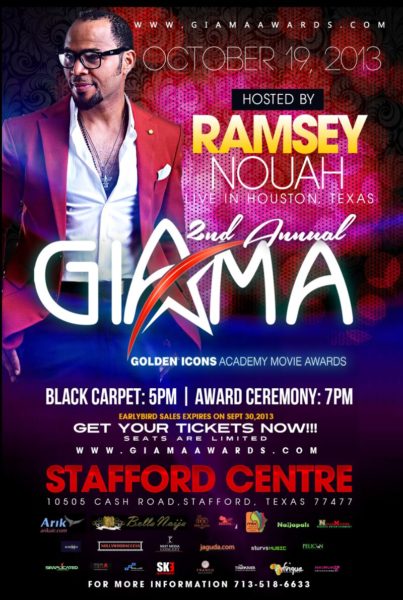 Ramsey Nouah Hosts 2nd GIAMA Awards - BellaNaija - August 2013