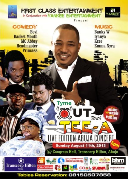 Tyme Out with Tee-A Live in Abuja Edition