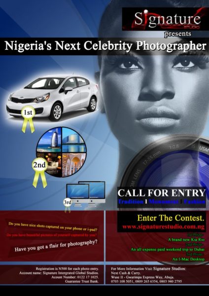 Nigeria's Next Celebrity Photographer - September 2013 - BellaNaija