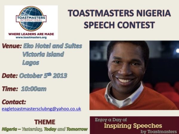 Toastmasters Nigeria Speech Contest - BellaNaija - September 2013