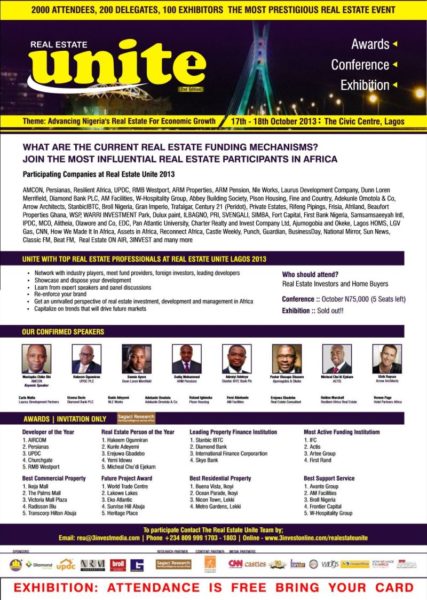 3Invest Real Estate Unite Awards 2013 Invite - BellaNaija - October 2013001