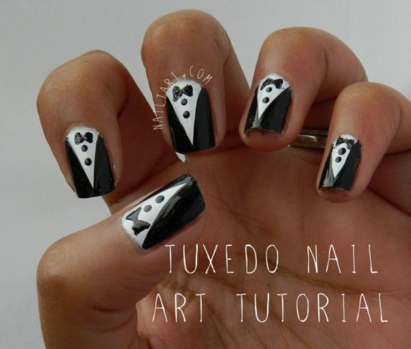 BN Do It Yoursefl Tuxedo Nails - BellaNaija - October 2013 (2)