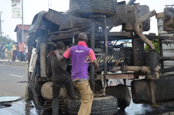 BN Exclusive -Truck collapses in Maryland, Lagos - October 2013 - BellaNaija012