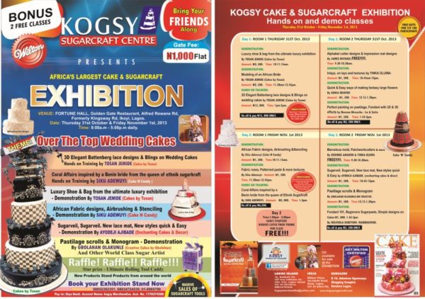 Kogsy Sugarcraft Exhibition - BellaNaija - October 2013